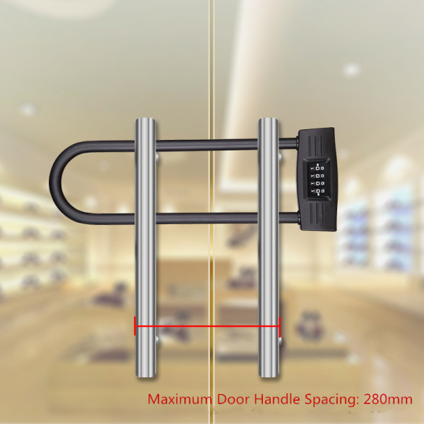 U - Geformtes Doppelt-offenes Glastürschloss, vier Stellen-Passwort