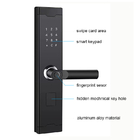 Biometrisches intelligentes Türschloss mit Fingerabdruck, Aluminiumlegierung, 6 V, 4 x AA-Batterien