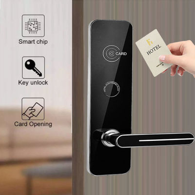 Schwarze Farbe RFID Schlüsselkarte Hotel Smart Door Locks mit kostenloser Hotelmanagement-Software