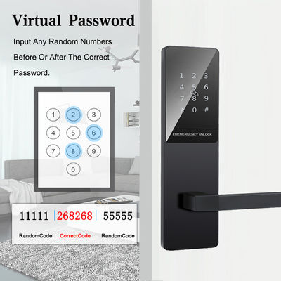 Schwarze Farbe Touch-Tastatur Wohnung Smart Door Lock für die Haustür
