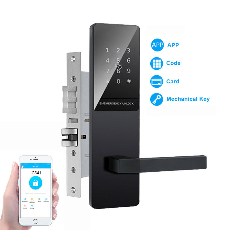 Schwarze Farbe Touch-Tastatur Wohnung Smart Door Lock für die Haustür