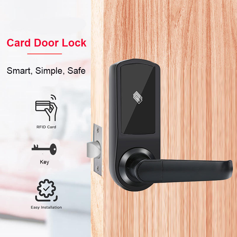Schwarze Farbe Aluminiumlegierung Hotel Smart Card Türschlösser mit kostenloser PC-Software